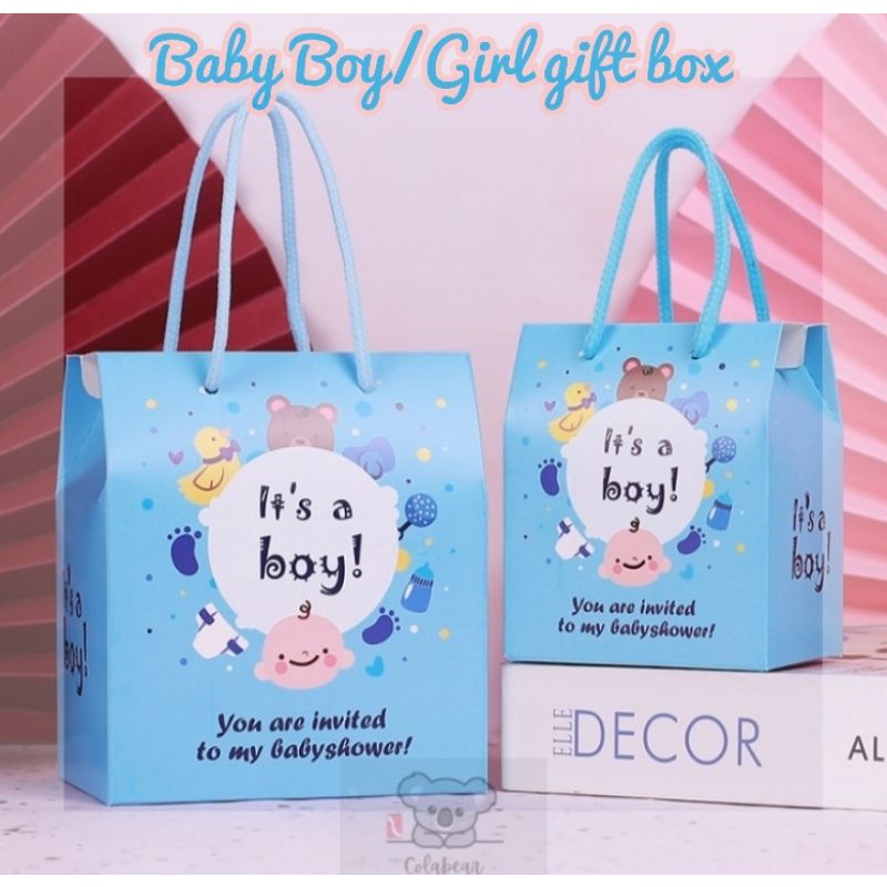 Baby boy/girl shower birthday fullmoon door gift box kid gift box