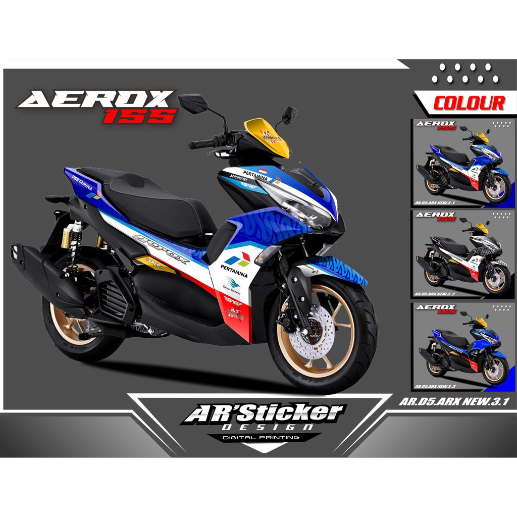 Decal Sticker Aerox 155 New Full Body - Dekal Yamaha Aerox New 2021 ...