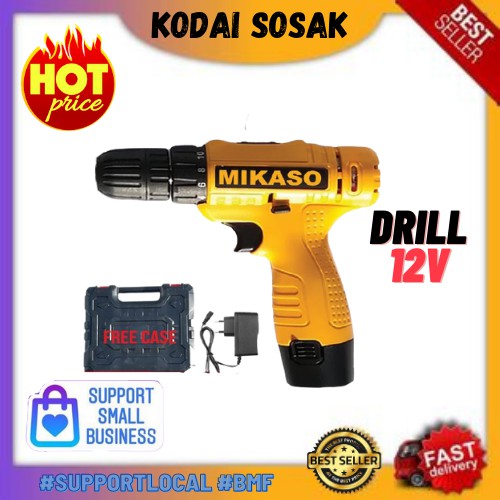 MIKASO Cordless Drill Gerudi Tangan Tanpa Wayar Kegilaan Kaum Adam ...