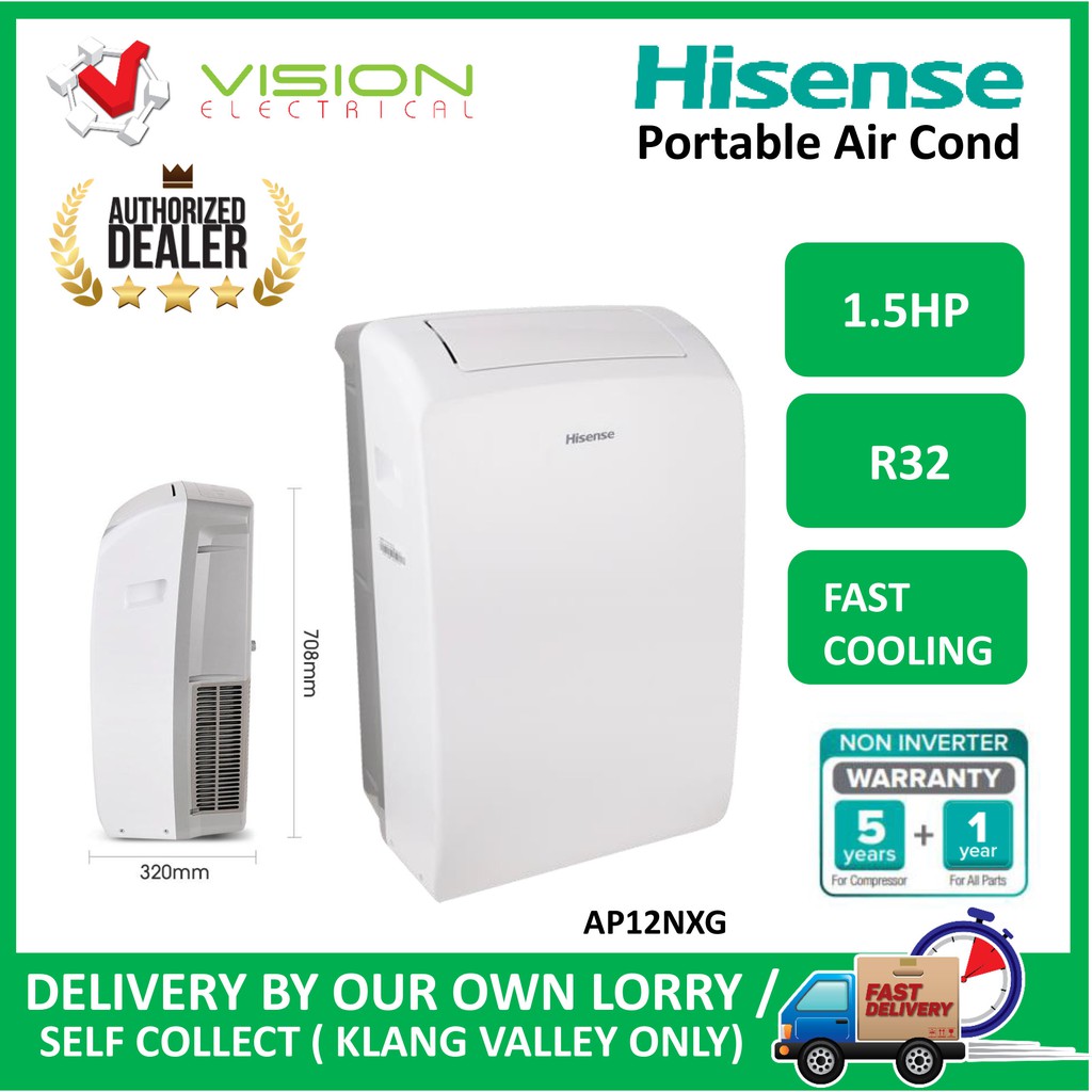 Free Delivery Basic Setup Klang Valley Hisense 15hp R32 Portable Air Conditioner Aircond 7585