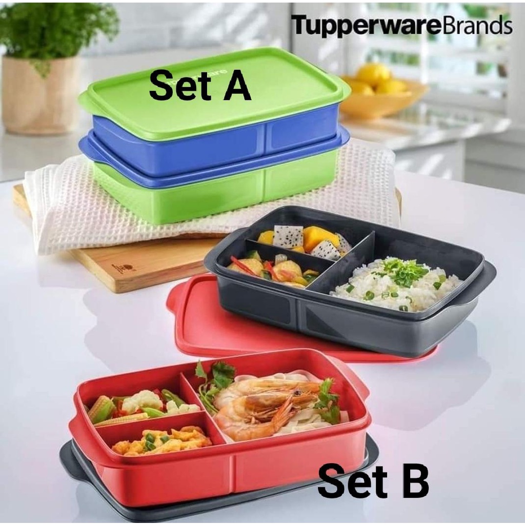 tupperware-jollitup-1-0l-1000ml-divided-lunch-box-2-base-2-seal