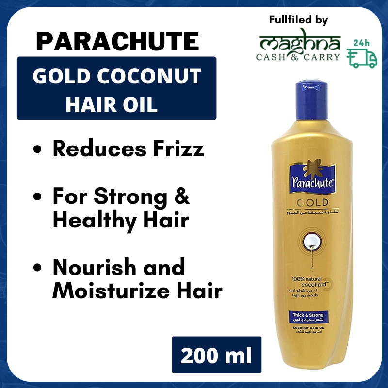 Parachute Gold 100 Natural Cocolipid Coconut Hair Oil 200 Ml Minyak Kelapa Shopee Malaysia 6506