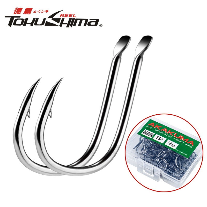 Memancing 100PCS/Boxed Carbon Stainless Steel Fishing Hooks Durable