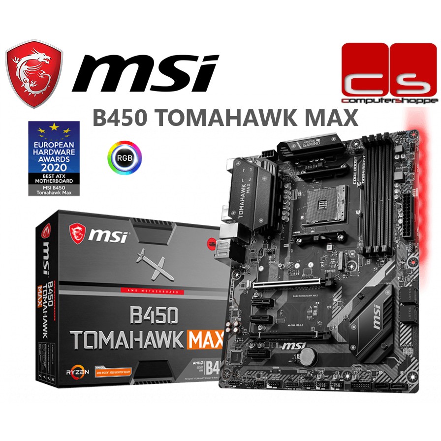 MSI B450 TOMAHAWK MAX AM4 Motherboard Shopee Malaysia