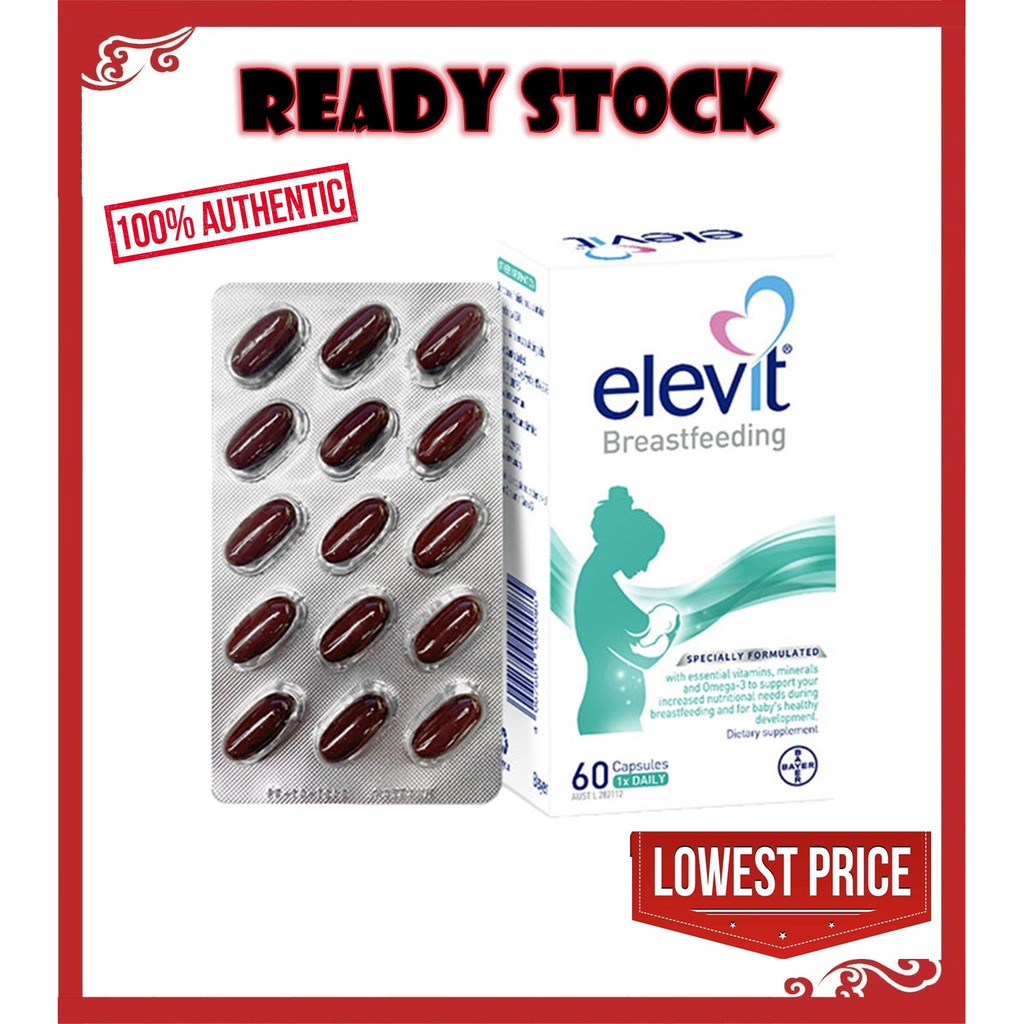 [Ready Stock ] Elevit Breastfeeding Multivitamin Capsules 60 Pack (60