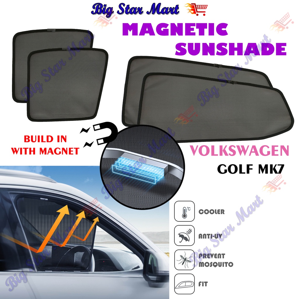 VOLKSWAGEN Golf MK7 Magnetic Sunshade Car Window Sun Shade | Shopee ...