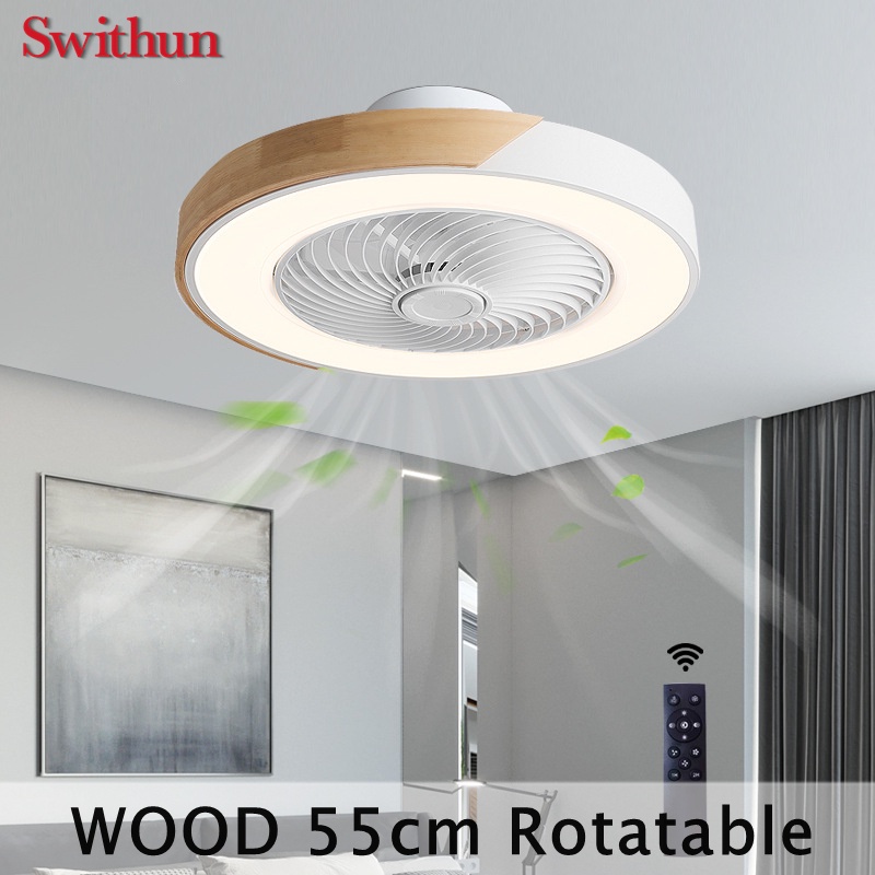 Swithun / LED Ceiling fan lights, With Rotatable wind deflector, 55CM