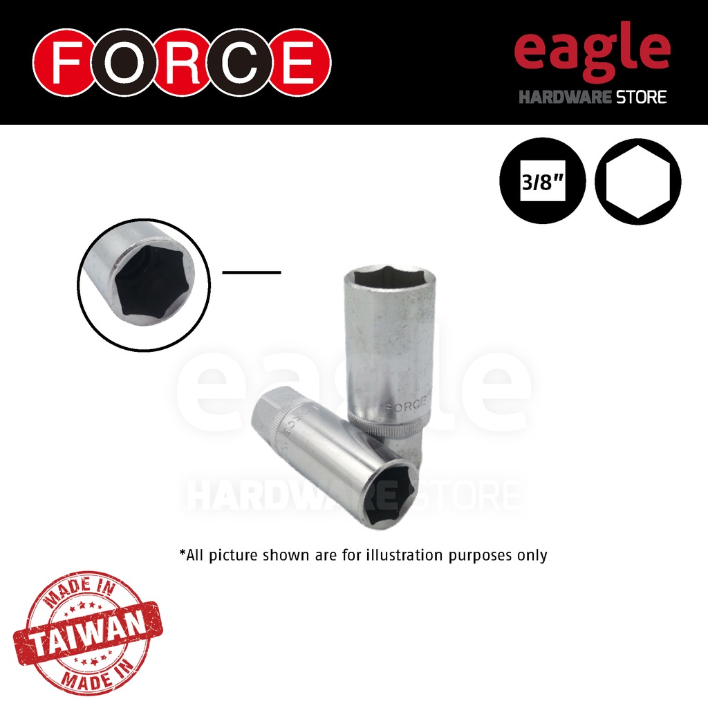 Force 8073 3/8" 6pt Rubber Spark Plug Socket ( 16 20.6mm ) Shopee
