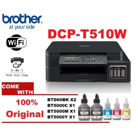 Brother DCP-T510W Ink Tank System Wireless Printer ( for Peninsular ...