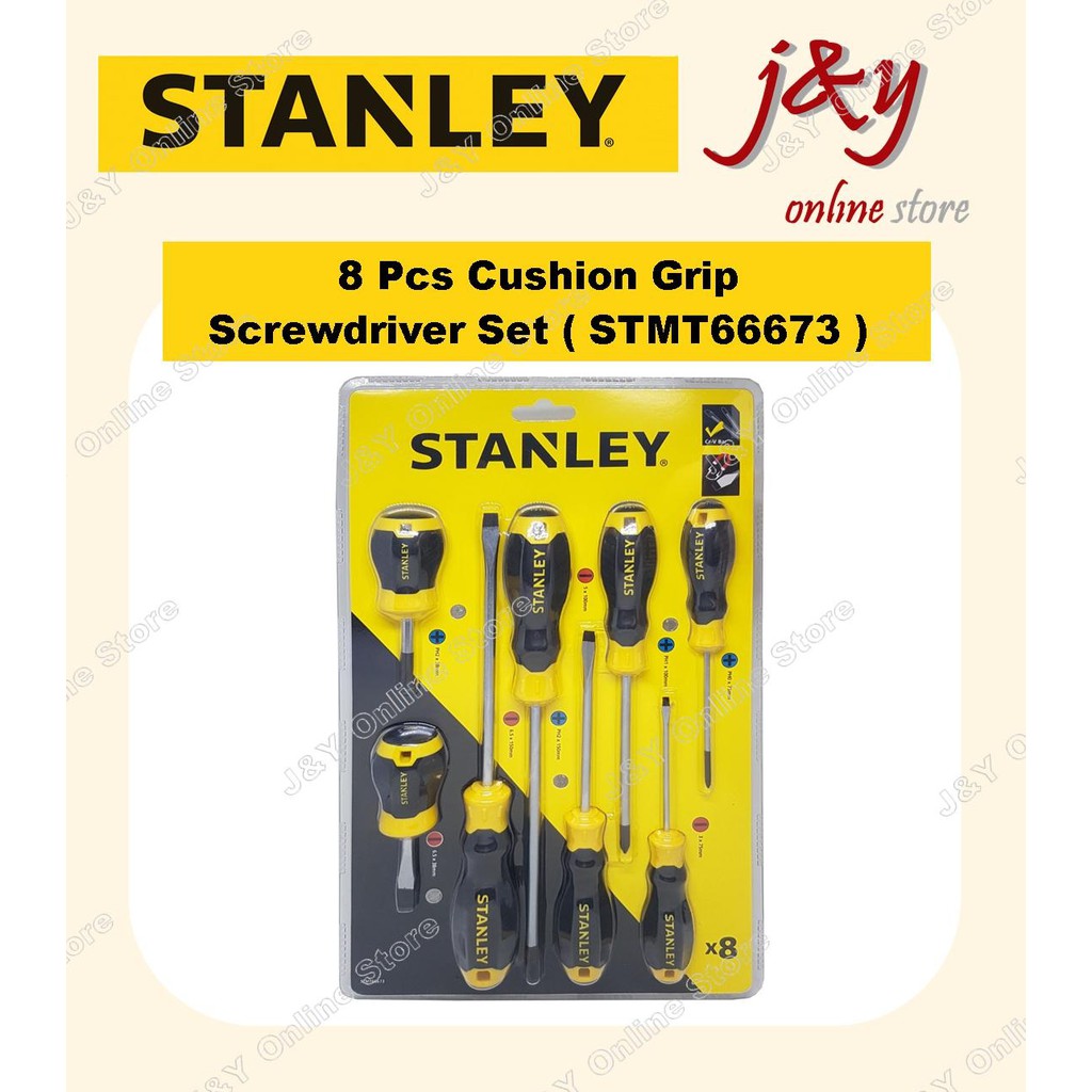 STANLEY Original 8 Pcs Cushion Grip Screwdriver Set STMT66673 ( 92-004 ...