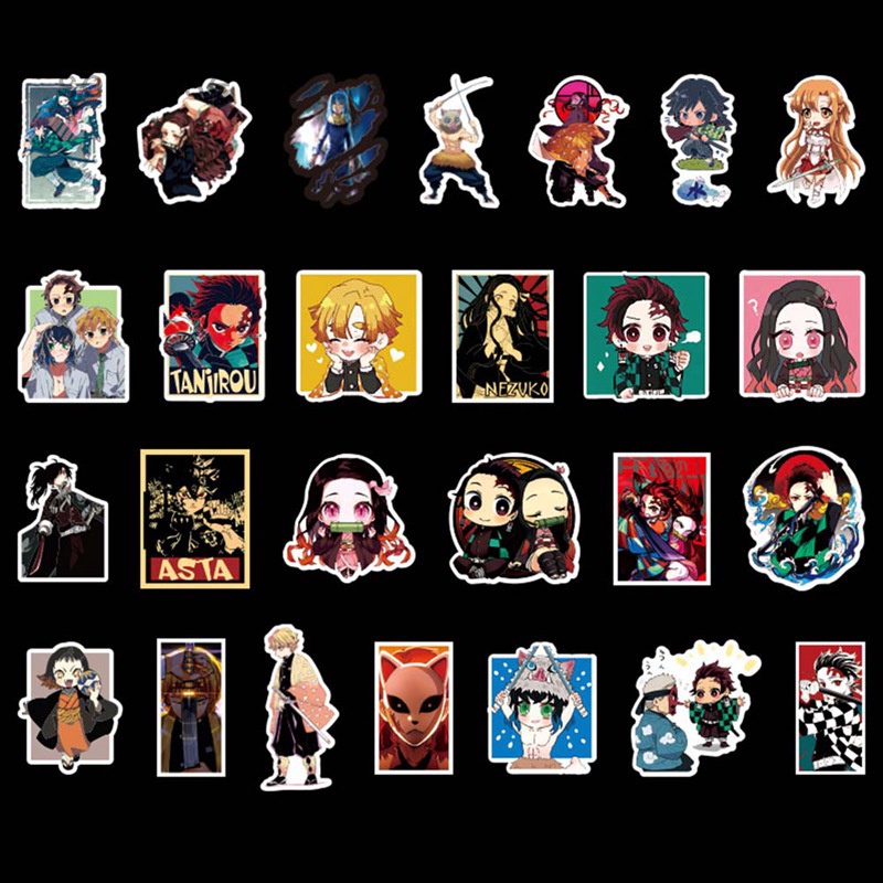 Servise Anime Demon Slayer Kimetsu no Yaiba Sticker Pack of 50 Stickers ...