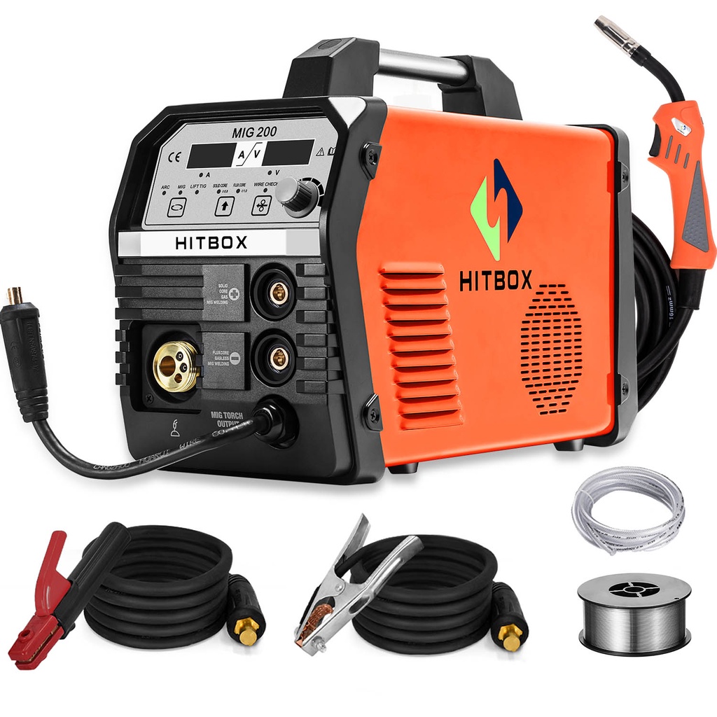 HITBOX Mig Welding 4 in 1 Synergy Control MIG200 Functional DC Gas No ...