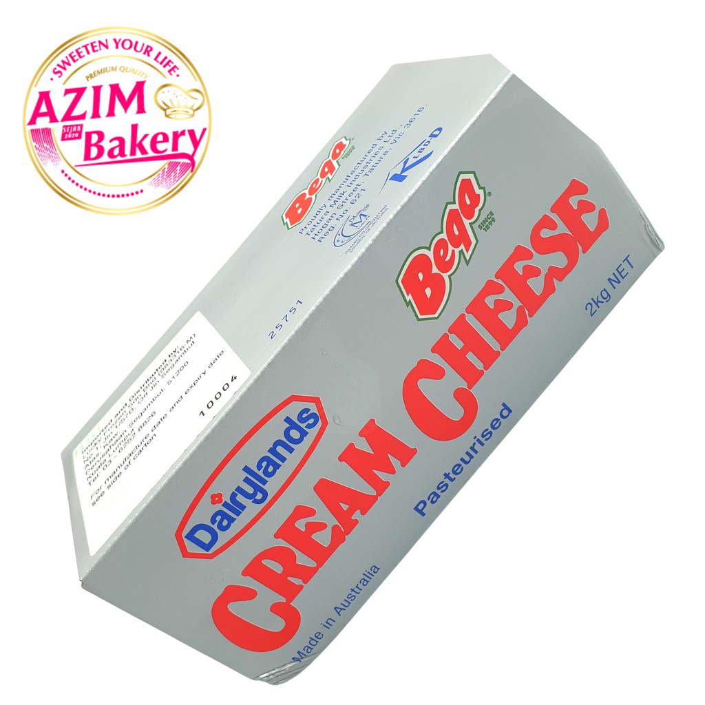 (NO COD.ONLY ONLINE PAYMENT) Dairylands Bega Cream Cheese 2kg (Halal) by Azim Bakery Shopee