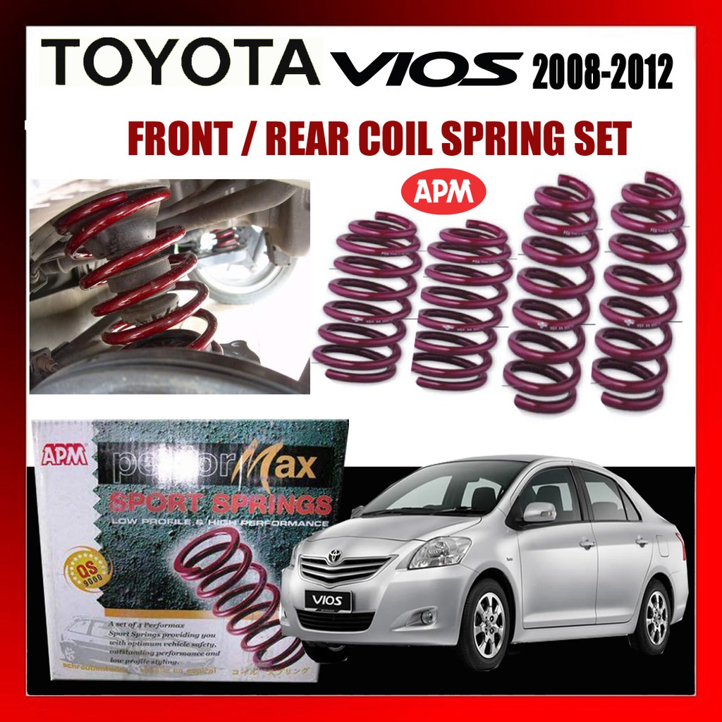 Toyota Vios NCP93 2008-2012 APM Performax Lowered Sport Coil Spring ...