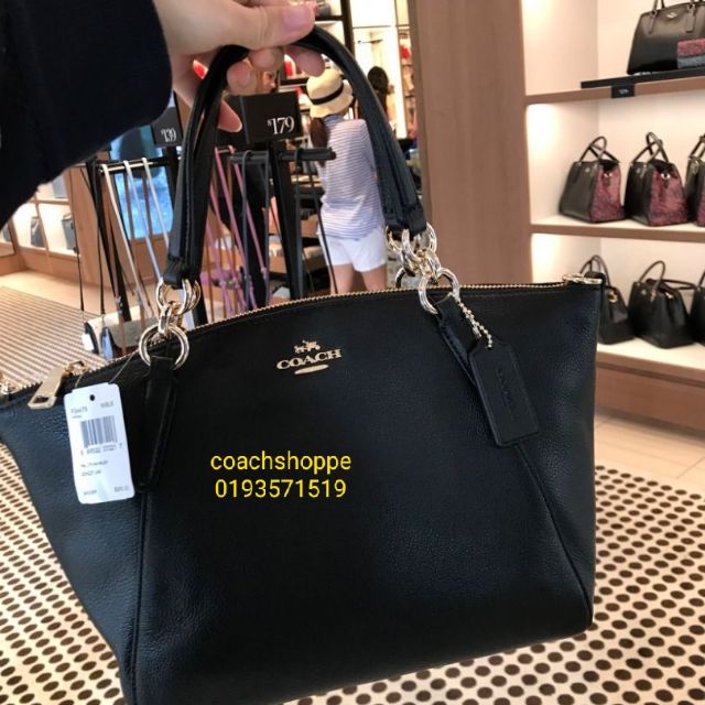 Coach small kelsey store satchel in pebble leather