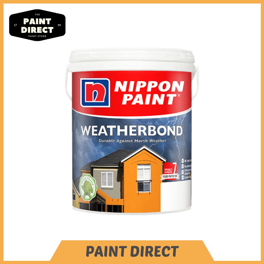 18L Nippon Paint Weatherbond 145 White 18Litre (For Exterior Wall 7 ...