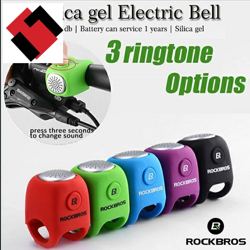 Rockbros Bicycle 90 db ElectricSilica Gel Ring Horn Alarm Bells Safety Electronic Bell Loceng