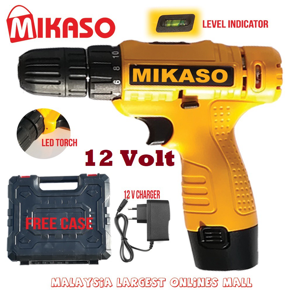 MIKASO Cordless Drill Screwdriver Screw Driver Shopee Malaysia