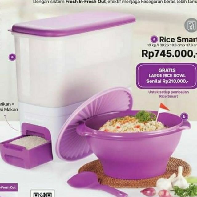 SALES Tupperware Rice Smart Daisy Purple Color | Shopee Malaysia