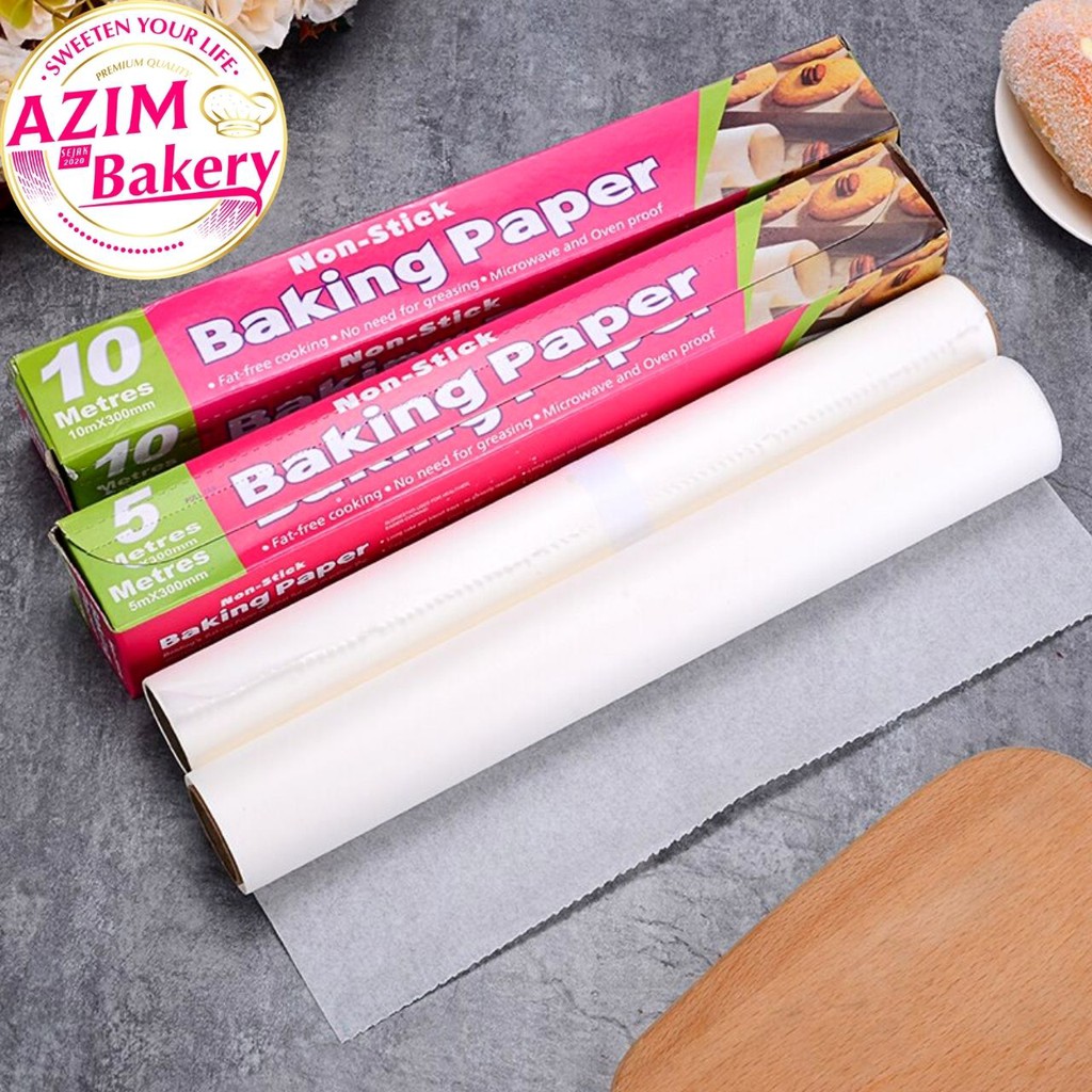 Non Stick Baking Paper | Roll Baking Sheet | Parchment Paper | Kertas ...