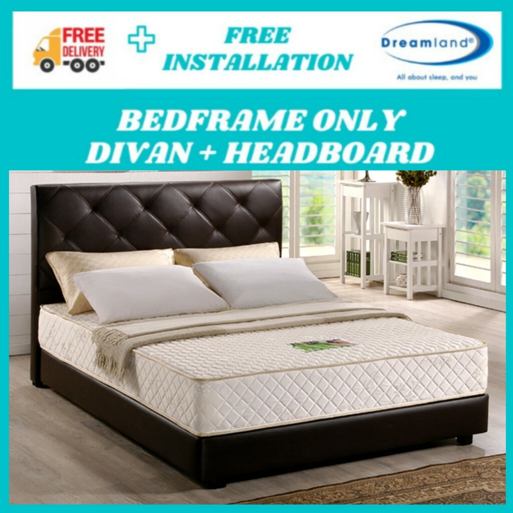 Dreamland Stella Divan + Head Board Luxury Bed Frame (FREE Delivery ...