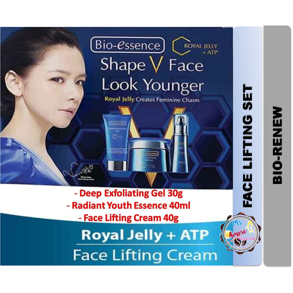 Bio Essence Shape V Face Lfiting Set with Royal Jelly + ATP Shopee