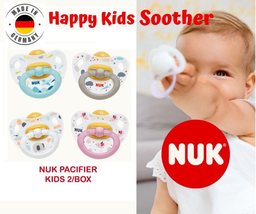 NUK Puting Orthodontic Latex / Silicone Soother / Pacifier Happy Kids