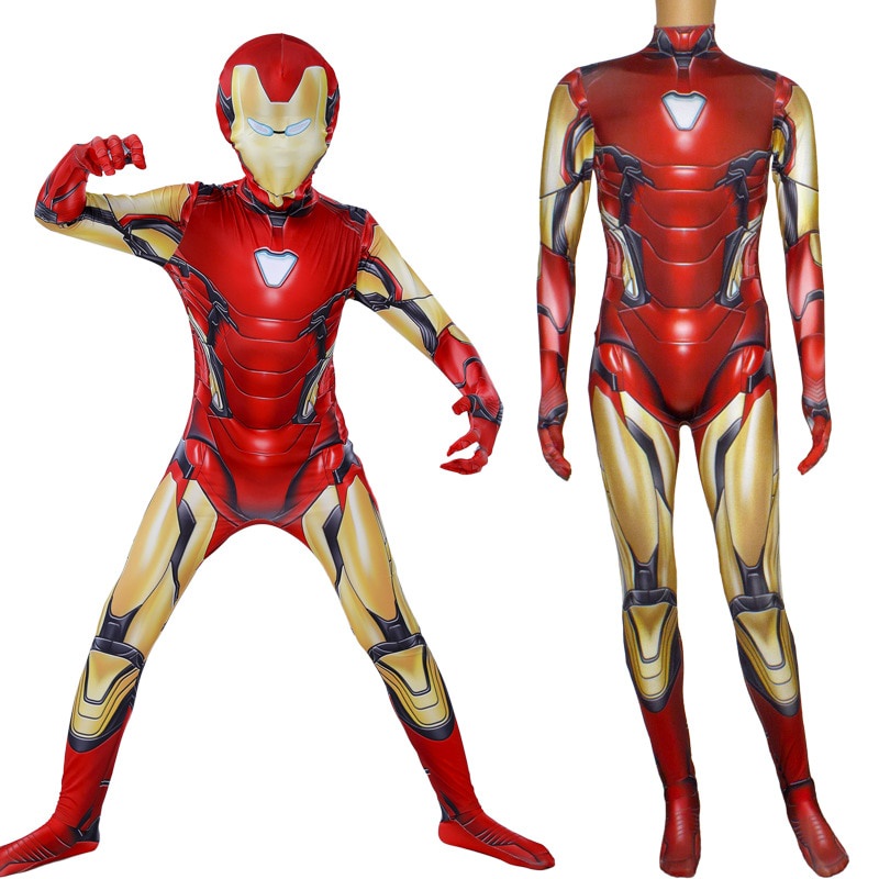 Iron Man Costume Adult Kids Endgame Superhero Costume Iron Man Cosplay
