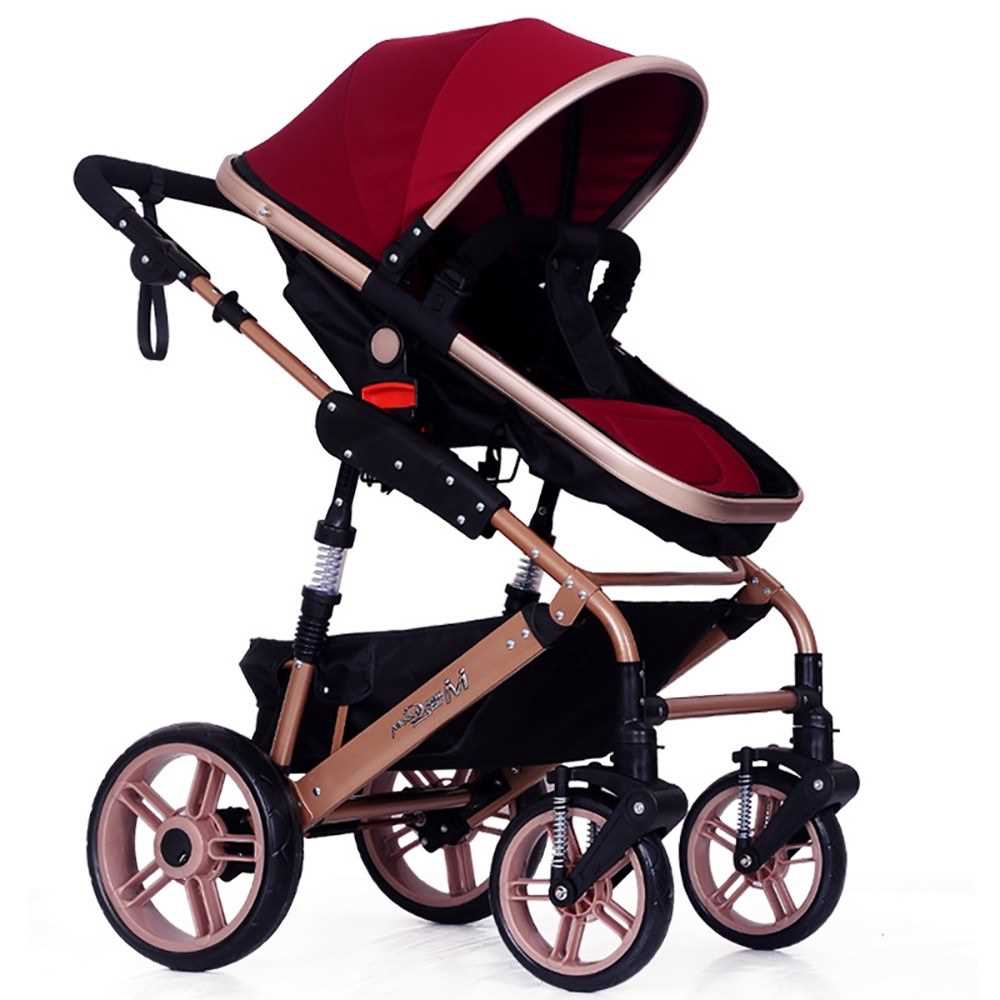 High View Baby Stroller Foldable Travel Pram Convertible Baby Carriage ...