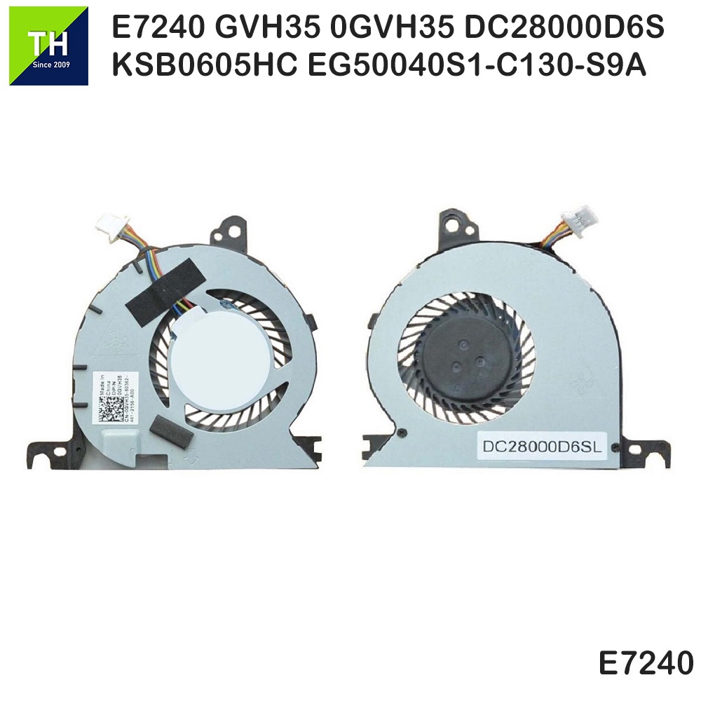 Ventilateur De Processeur Pour Dell Latitude E7240 - Compatible Références 0GVH35, 0R65J0