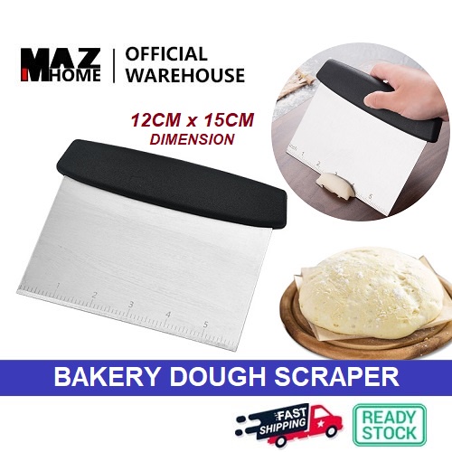 Stainless Steel Dough Cutter Large Baking Scraper Pastry Chopper with ...