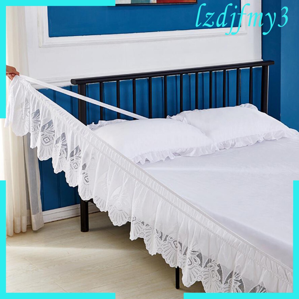 Elastic Band Bed Fence Skirt Fashion Simple Pleated Bed Skirt Single Double Dustproof Bed Fence main image 0