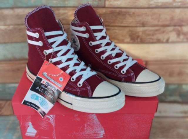 Converse Allstar Chuck Taylor 70s Sol Glossy High Maroon Shoes SEPATU CONVERSE ALLSTAR CHUCK TAYLOR 70S SOL GLOSSY HIGH MAROON Shopee Malaysia