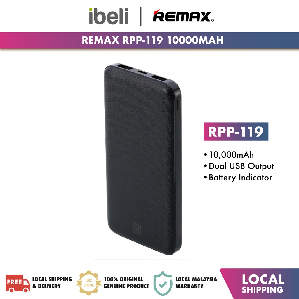 Remax Jane Series RPP-119 10000mAh Dual Output Power Bank With Battery ...