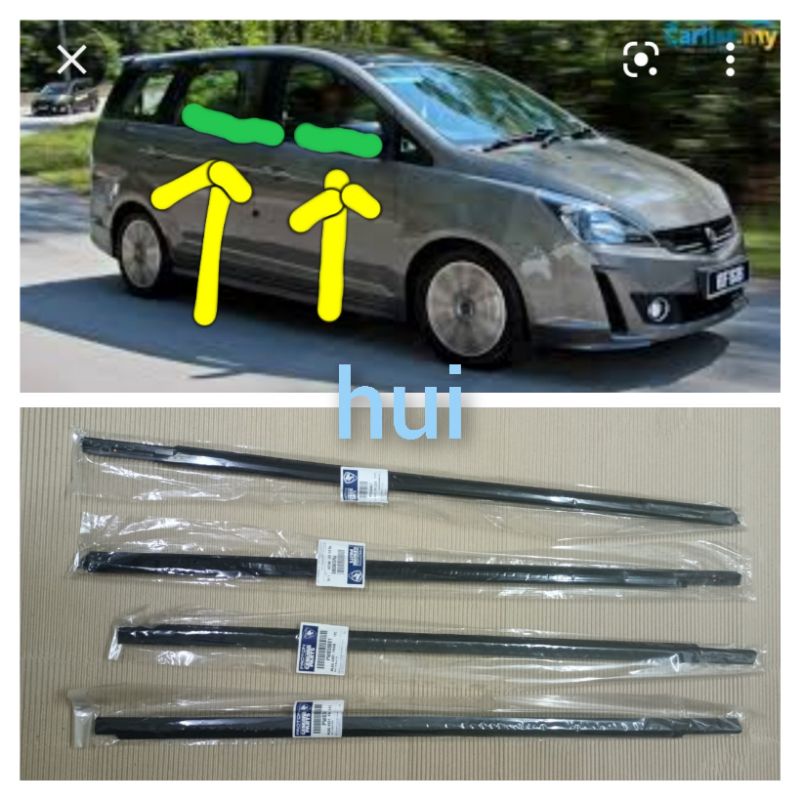 ORIGINAL PROTON EXORA DOOR GLASS OUTER MOULDING Shopee Malaysia