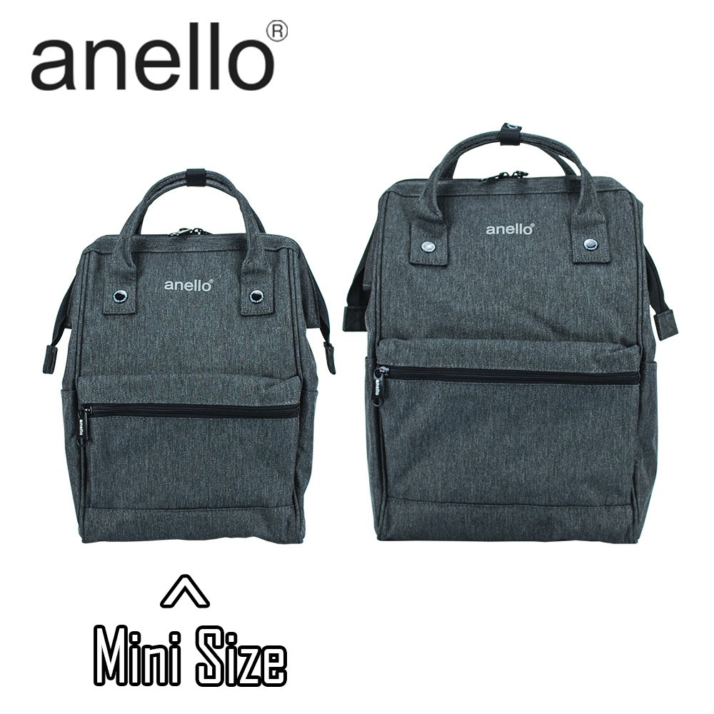 dense mottled polyester hinged clasp mini backpack Anello Denim Series Backpack - **Mini**［READY STOCK］