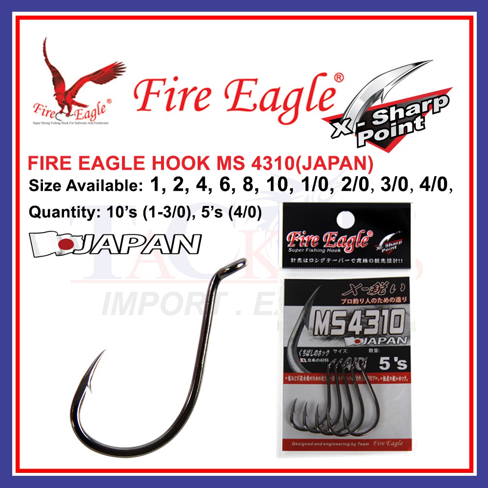 Fire Eagle Hook MS 4310 (JAPAN) Fishing Hook Super Sharp Matakail Pancing Shopee Malaysia