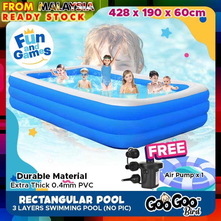 SL GooGoo Bird 3.05M / 3.88M / 4.28M KOLAM 3Layer Inflatable Extra ...