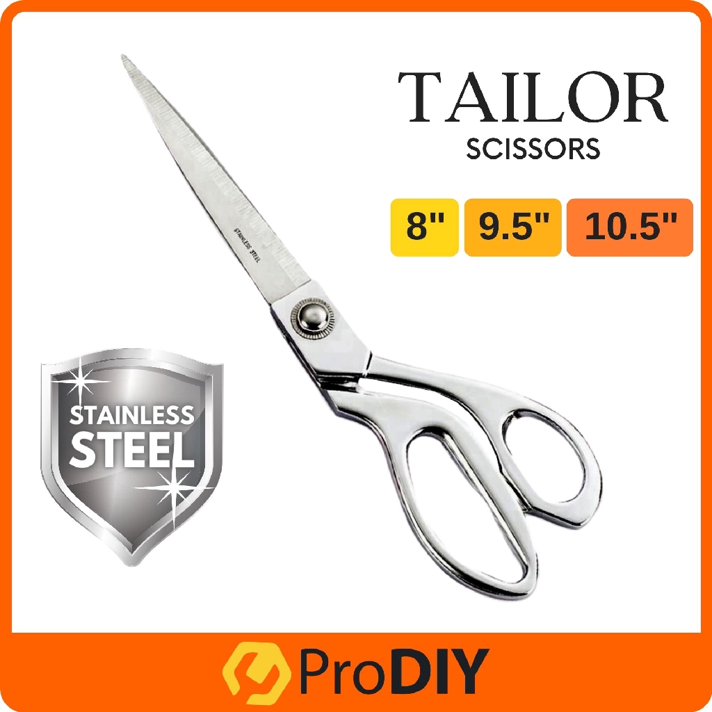 1Pcs 10/11 Inch Steel Left Hand Tailor Shear Scissor Household Fabrics  Cutting Tools DIY Sewing Scissors Sharp Textile Cutter