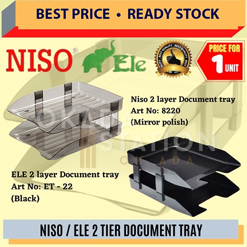 A4 DOCUMENT TRAY -2 LAYER / Rak Fail Plastik / Paper Organizer ...
