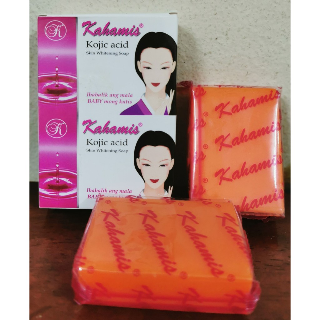 Kahamis Kojic Acid Skin Whitening Soap 65g.x 2 Bars / 65g. x 3 Bars