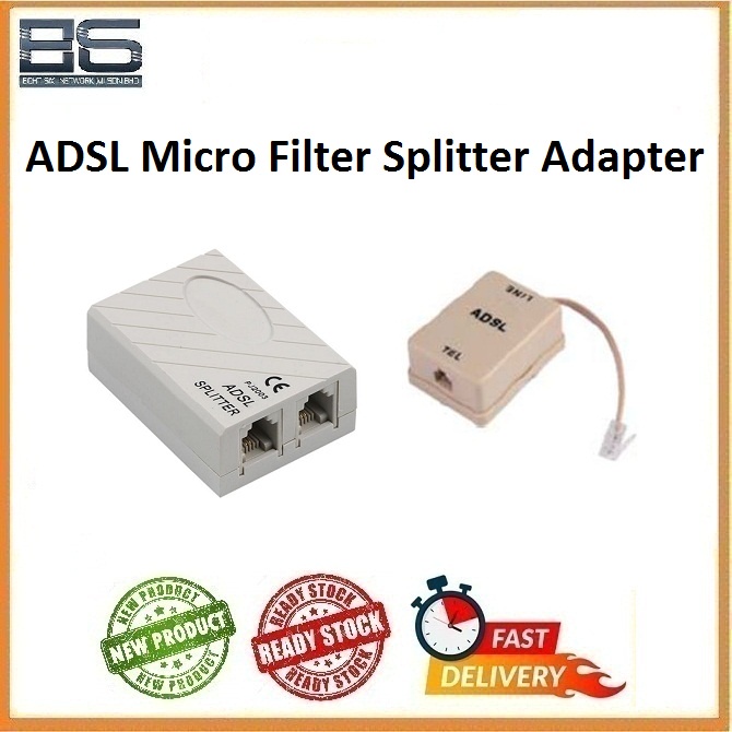 ADSL Micro Filter Splitter Adapter RJ11 | Shopee Malaysia