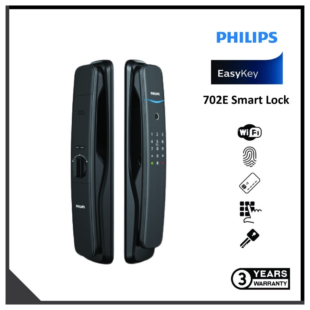 Philips Digital Lock Easy Key 702e Series, (FREE GIFT 1 unit LED ...