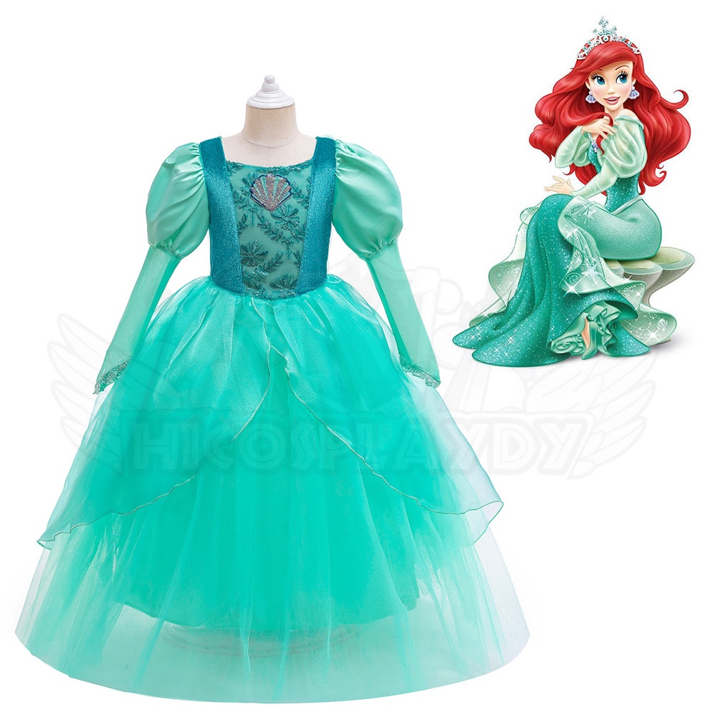 hiCosplaydy Mermaid Princess Ariel Dress Kids Cosplay Costume Shopee Malaysia