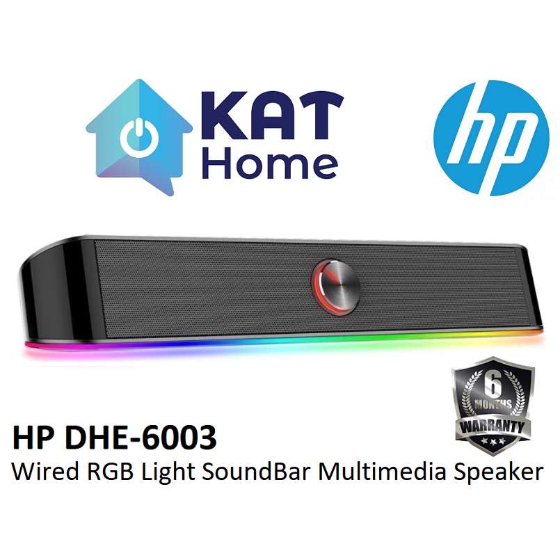 HP DHE-6003 WIRED MULTIMEDIA SPEAKER SOUNDBAR WITH RGB BACKLIGHT ...