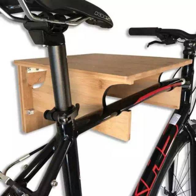 Wooden on sale bike hanger