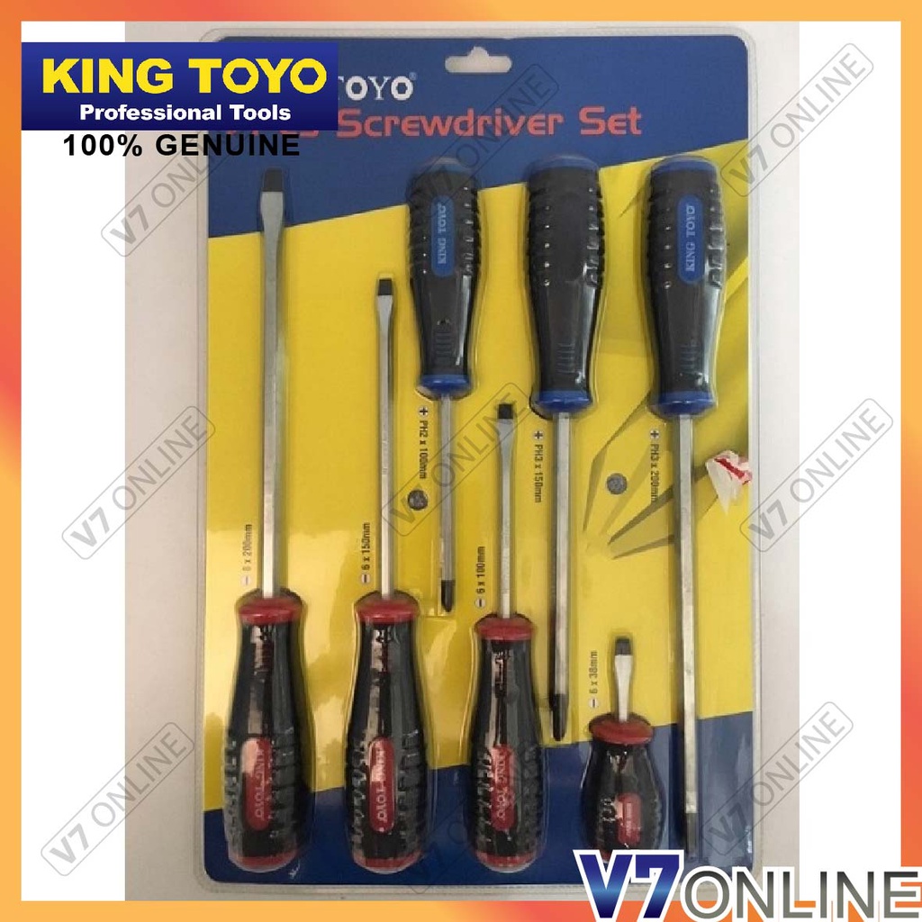 KING TOYO 7Pcs Impact Screwdriver Set [KTFL32155] Shopee Malaysia