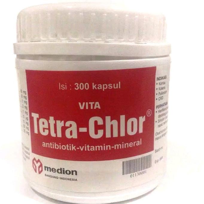 Vita TETRA CHLOR Contains 300 Capsules Antibiotic Multivitamins And