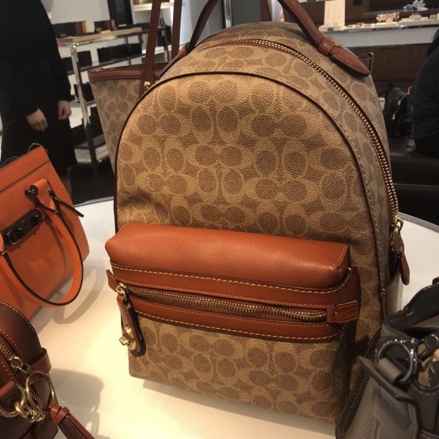 Coach campus backpack shop in signature canvas