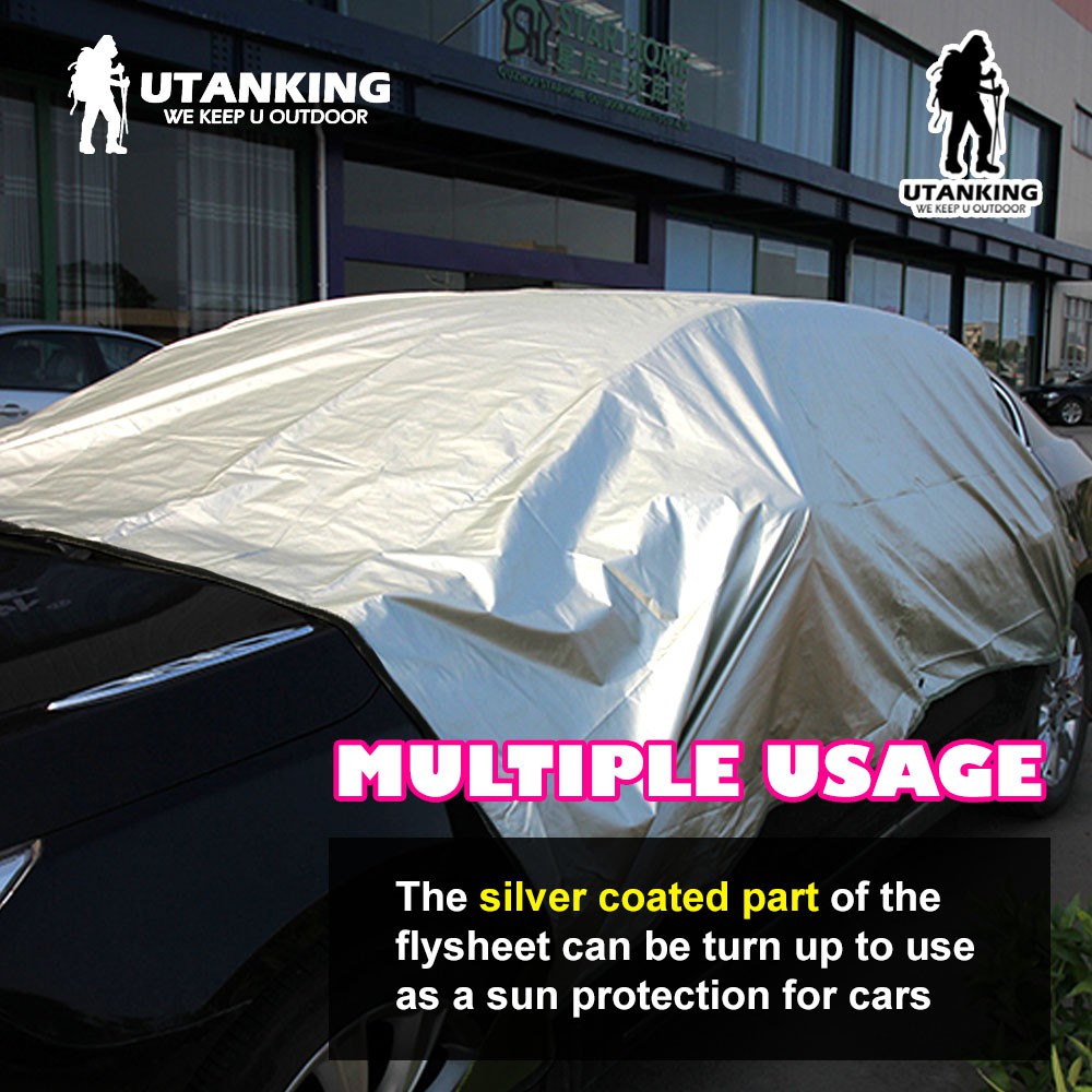 Iahn Ultralight Weight Flysheet Waterproof Groundsheet Camping Tarp